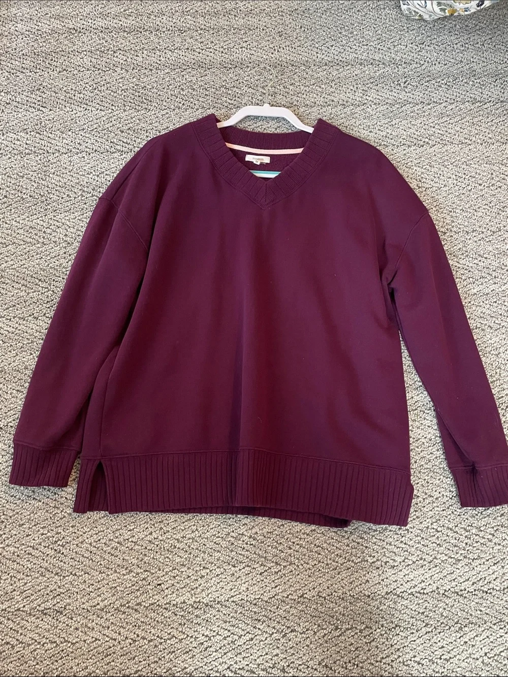 Maurices Plum V-Neck women’s Pullover Sweater